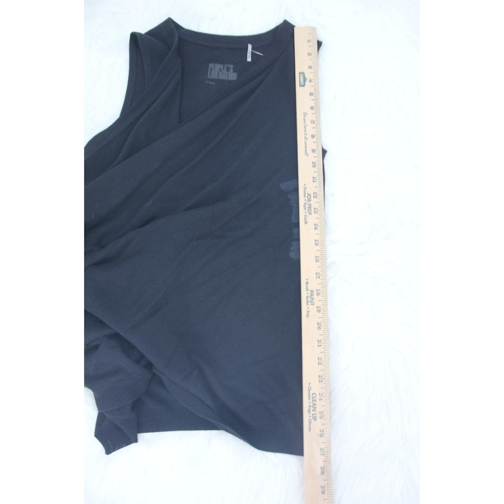 People's Liberation Black Open Cardigan Duster Shawl Sleeveless Sweater XS Vest - Picture 9 of 12